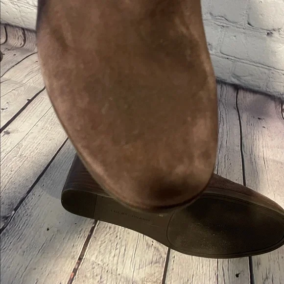 Lucky Brand Zorlina Brown Suede Ankle Booties Sz 6.5 - Picture 10 of 12